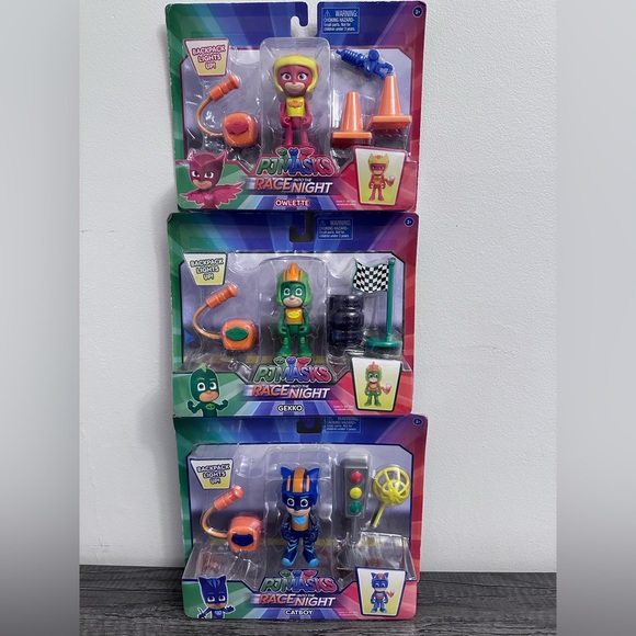 3 PJ Masks Race Night Play Sets Unopened - Picture 3 of 10